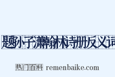 题孙子潇翰林诗册反义词是什么意思的图片